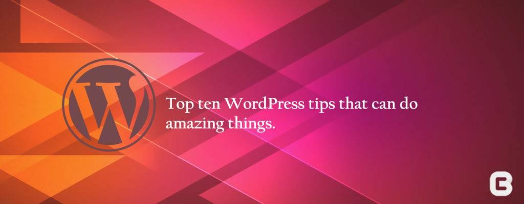 Top 10 Tips in WordPress that can do Amazing Things